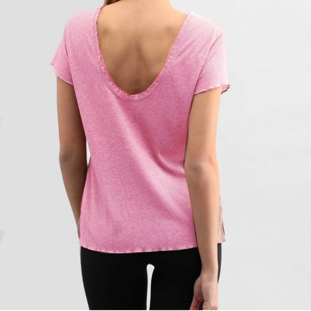 Nike Pink Yoga Ribbed Top